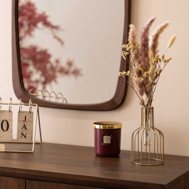 Vaza pe cadru cu plante uscate, inaltime 40 cm