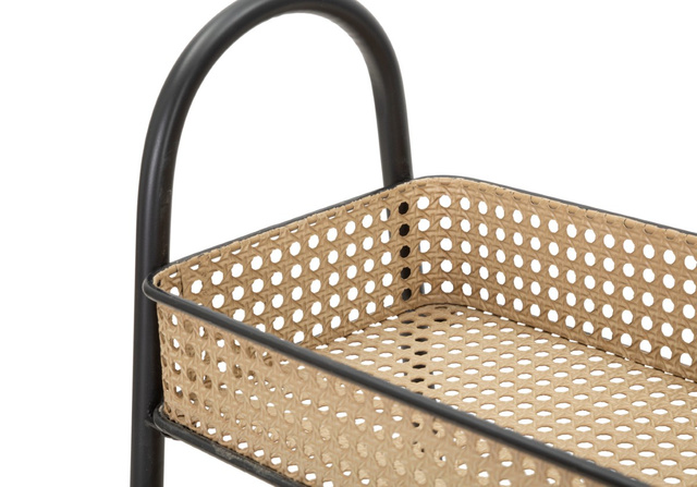 Cărucior de depozitare FUJI îngust, model de țesătură vieneză