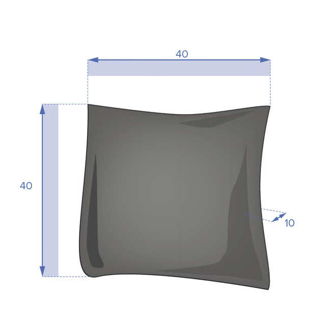 Perna de gradina cu husa detasabila, KORAI, 40 x 40 cm