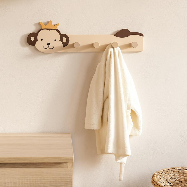 Umeraș pentru camera copiilor MINI ZOO, 35,5 x 6,5 x 10 cm, maimuță