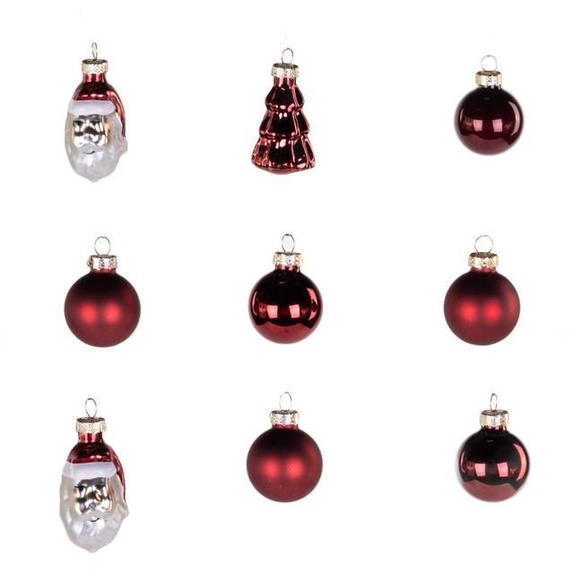 Set de globuri de Crăciun în diferite forme, 9 buc.