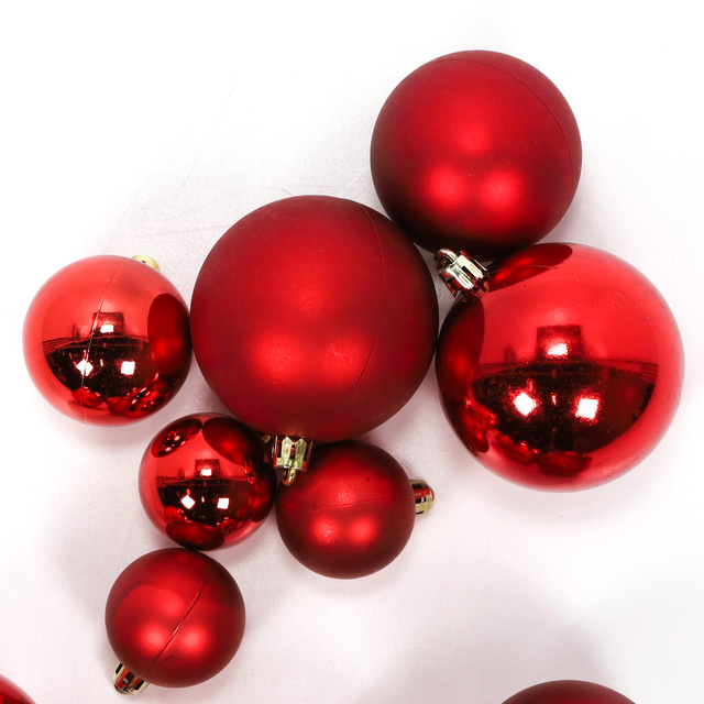 Set de globuri de Crăciun de dimensiuni diferite, 60 de bucăți.