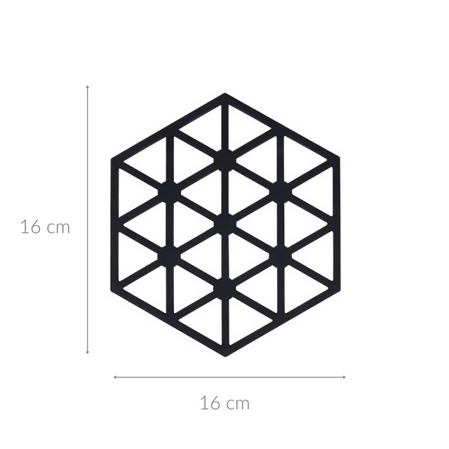 Suport din silicon pentru oală fierbinte, negru