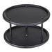 Organizer pentru bucătărie pe blat LAZY SUSAN, cu două niveluri, metalic, 26,5 x 15,5 x 26,5 cm, WENKO, negru