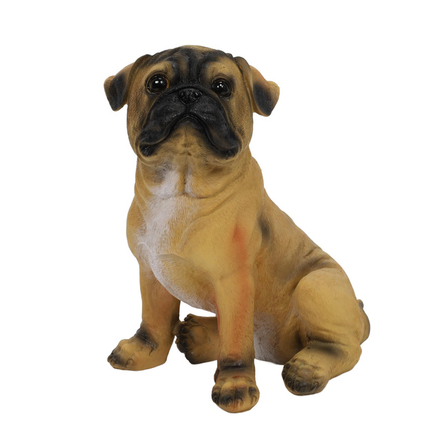 Figurina de gradina a unui caine, inaltime 27 cm, din piatra artificiala