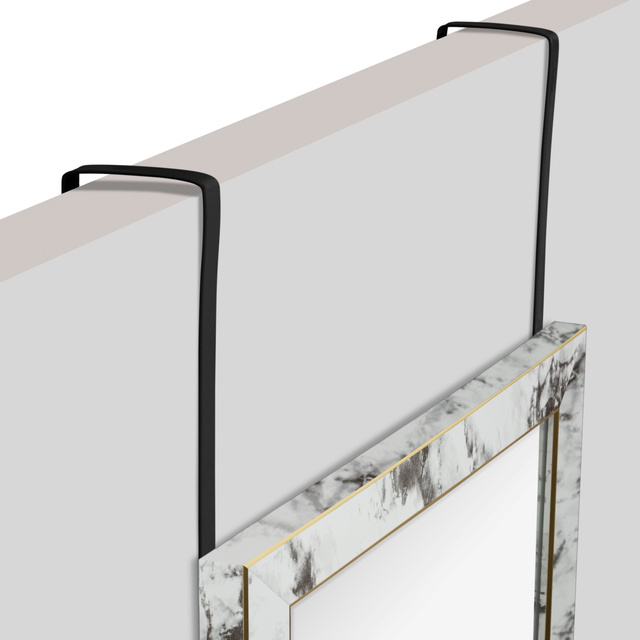 Oglinda inalta de agatat pe usa, cadru model marmura, 94,5 x 34 x 1,65 cm