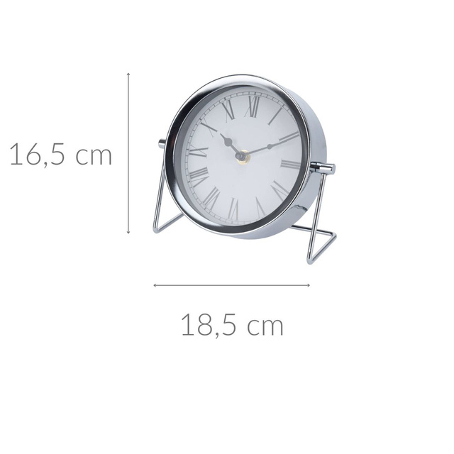 Ceas de masa rotunda, pe baza metalica