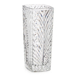 Vaza patrata cu model de cristal, 15 cm