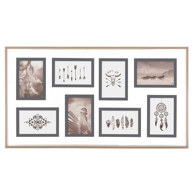 Multiframe pentru fotografii 10 x 15 cm, rama de lemn