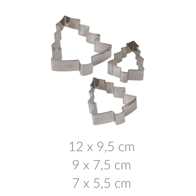 Forme pentru prajituri, tema Craciun, 3 bucati