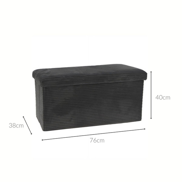 Puf lung din catifea, 76 x 40 x 38 cm