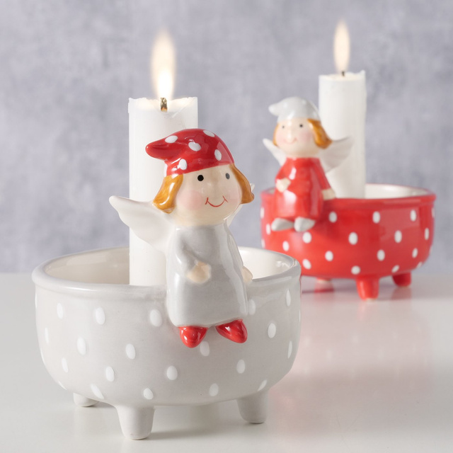 Candelabru cu îngeraș pentru o singură lumânare MALENA