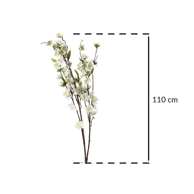 Flori artificiale pentru vaza, crenguta inflorita, 110 cm