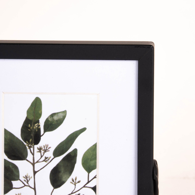 Rama metalică pentru trei fotografii, passe-partout, 22 x 12 x 1 cm