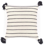 Perna din bumbac cu ciucuri Dotted line, 45 x 45 cm