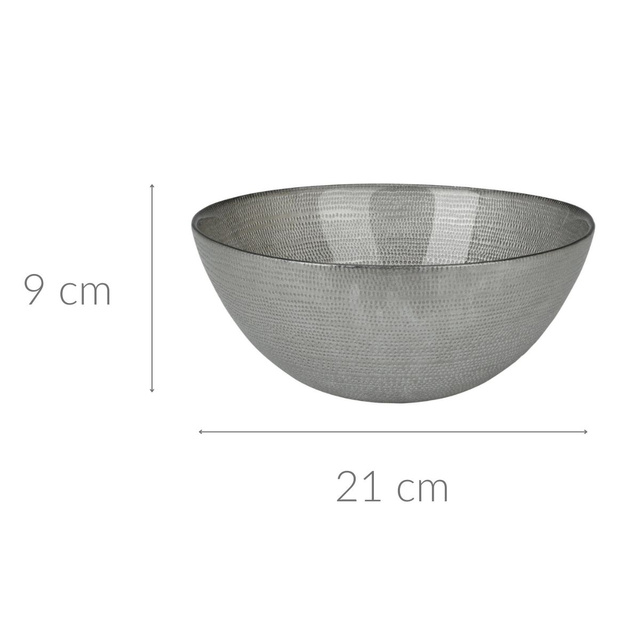 Bol decorativ din sticla, Ø 21 cm