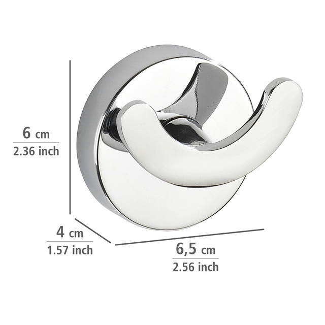 Un suport de perete dublu din seria de accesorii de interior minimaliste CAPRI de la WENKO