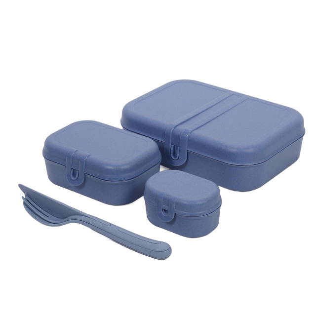 Cutie de prânz PASCAL READY, 3 buc + tacâmuri, KOZIOL