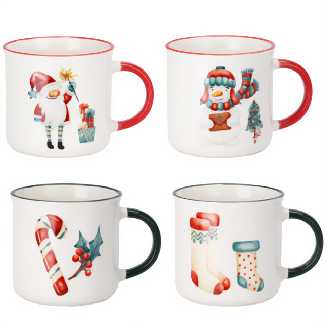 Set de cești din porțelan de 200 ml, 4 buc.