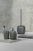 Recipient pentru perie FARO GREY + perie WC, WENKO, gri