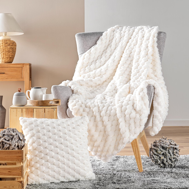 Pernă decorativă, blană artificială, 45 x 45 cm FROSTY