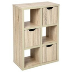 Bibliotecă pentru living cu 6 compartimente, 30x60x95 cm