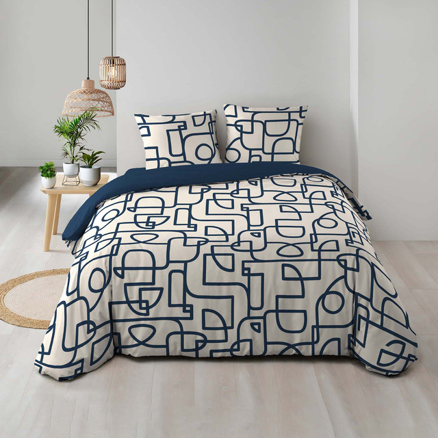 Set lenjerie de pat bumbac LABYRINTHE, 240 x 220 cm