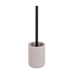 Perie de toaletă cu mâner negru, 10 x 40 cm, NISIP