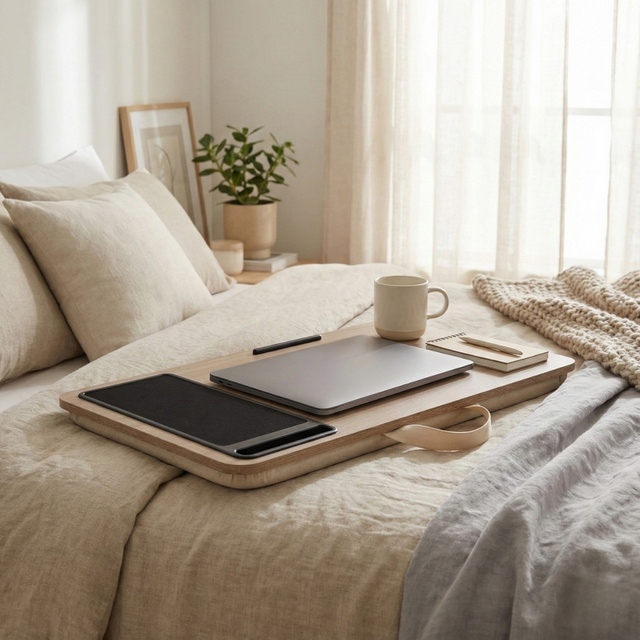 Masa pentru laptop cu pernă și loc pentru mouse CALM, 57,5 x 30,5 x 4 cm