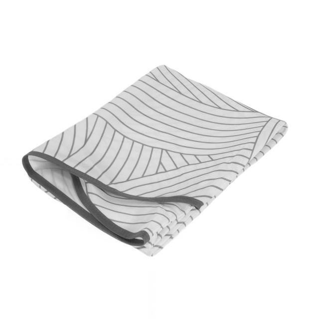 Fata de masa rotunda din poliester cu imprimeu LINEA, Ø 180 cm