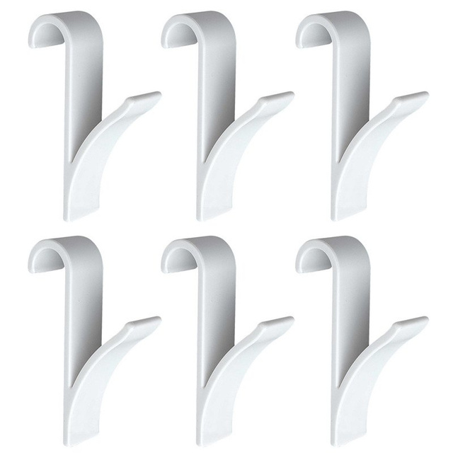 Cârlige, suporturi pentru radiator cu aripioare, 6 bucăți în set, WENKO, alb