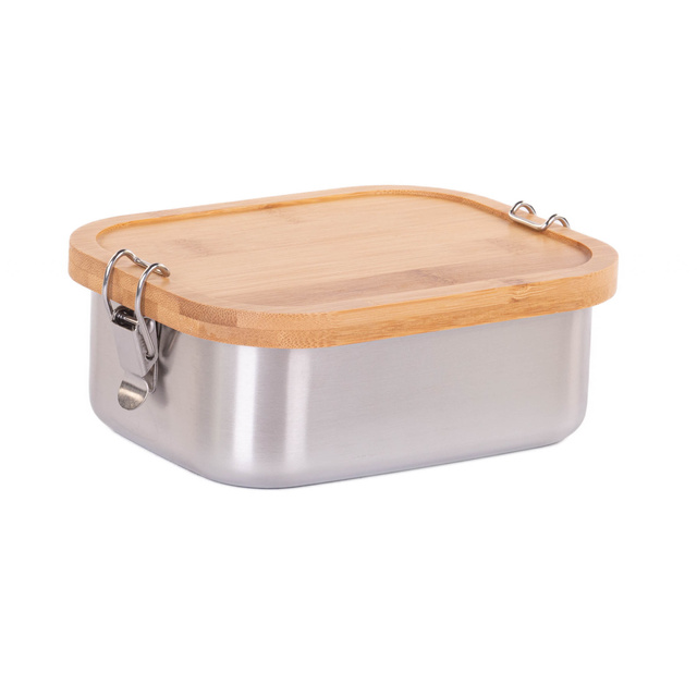 Cutie de pranz cu capac din bambus, 16 x 11,5 x 6 cm