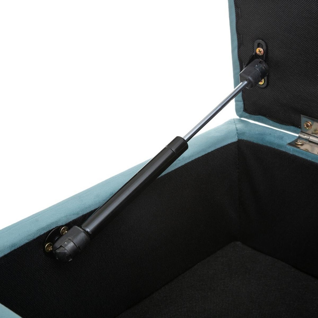 Bancuta tapitata HIVER, velur, culoarea marii, 102 x 38 x 41 cm