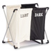 Cos pentru rufe pliabil: doua compartimente: negru, alb, 56 x 60 x 34 cm