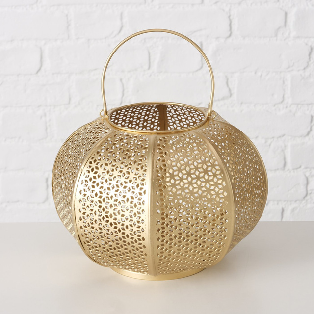 Felinar oriental Selim, 23 cm, auriu