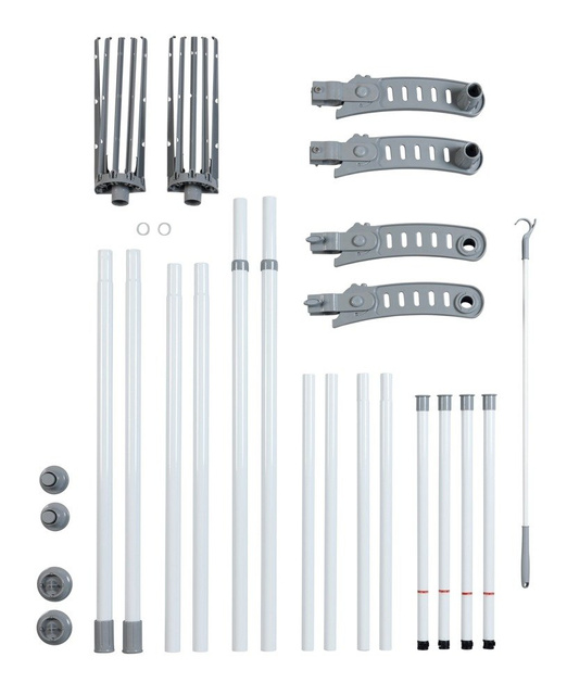 Raft telescopic de bucătărie și baie, HERKULES Rafturi duble pentru dulap, 2 nivele, WENKO