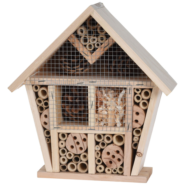 Casuta din lemn pentru insecte, 25 x 10,5 x 29,5 cm