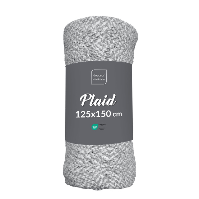 Cuvertura de pat din bumbac tesut LOUISETTE, 125 x 150 cm