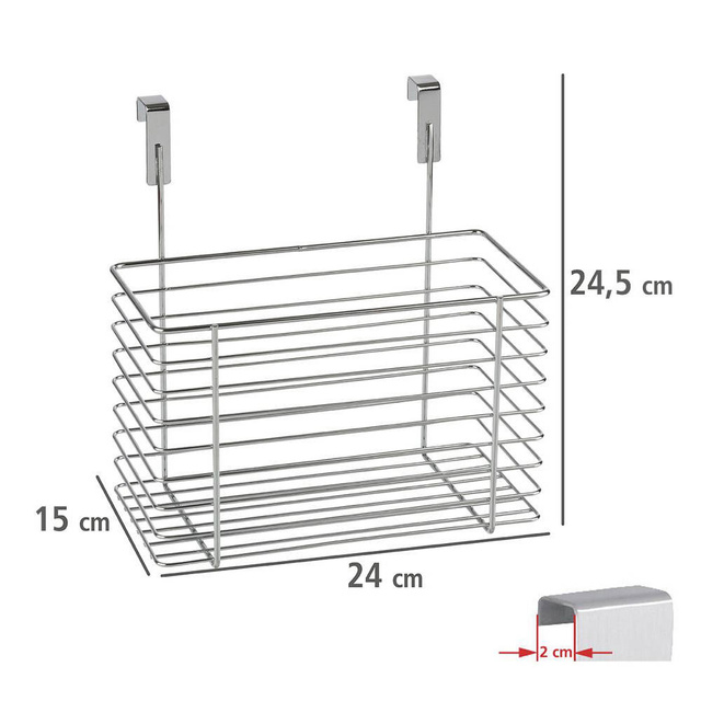 Organizer sub chiuvetă, coș de depozitare, WENKO, argintiu
