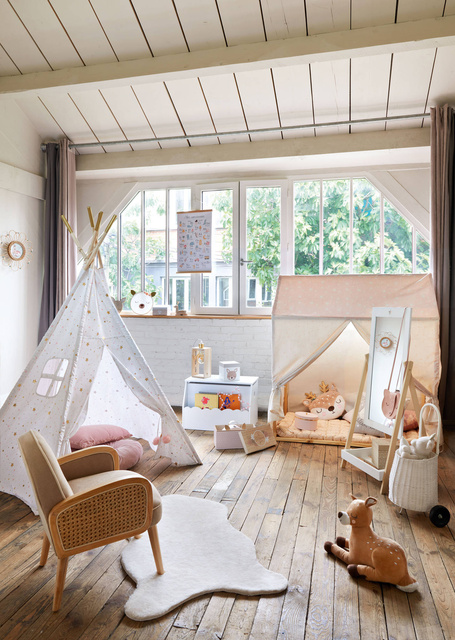 Raft pentru copii cu spatiu de depozitare jucarii