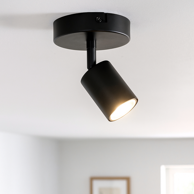 Aplica metalică clasică reglabilă VICO, Ø 10 cm, neagră