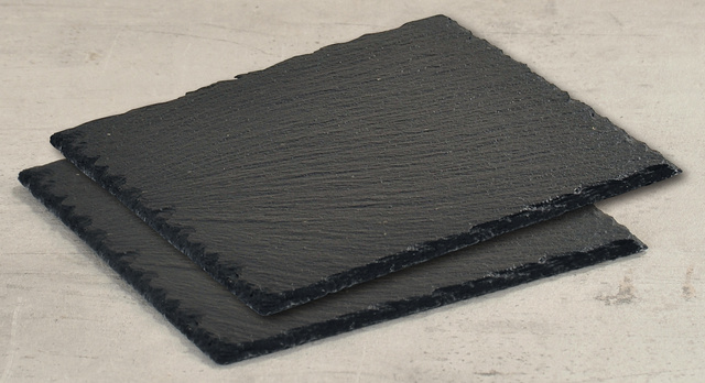 Set 2 tocatoare ardezie, Gri, 20x20 cm, Kesper