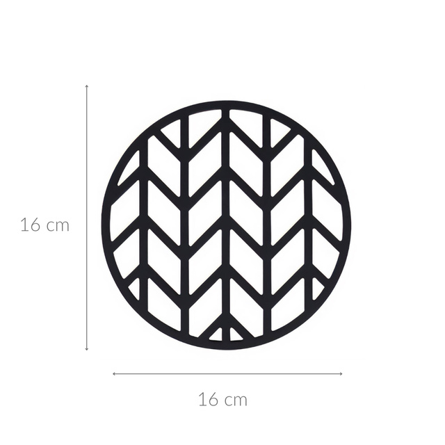 Tăviță din silicon pentru oală fierbinte, neagră