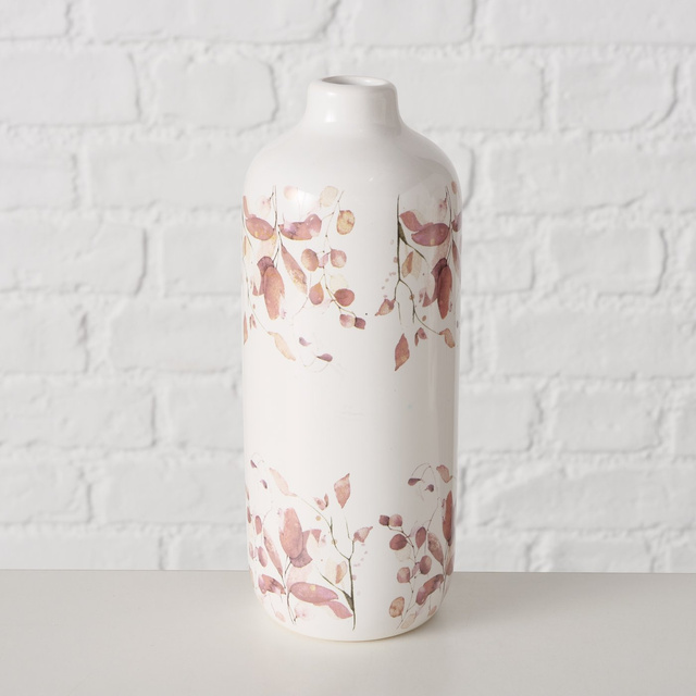 Vaza din portelan cu model pictat manual, BERNADA, 18,5 cm