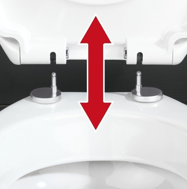 Capacul de toaletă SAMOS - Duroplast, cu cădere lentă, WENKO, gri deschis