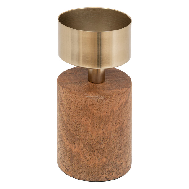 Suport de lumanare din lemn de mango, 2 bucati