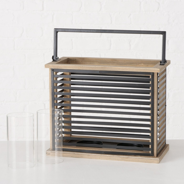 Felinar metalic ajurat Lunis