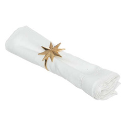 Inele pentru servetel, stea aurie, 2 bucati
