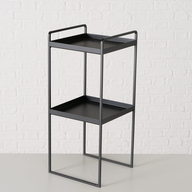 Etajera metalica  Como pentru  flori sau  decoratiuni,  54 cm, negru