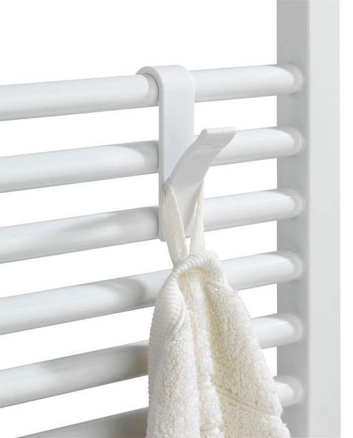 Cârlige, suporturi pentru radiator cu aripioare, 6 bucăți în set, WENKO, alb